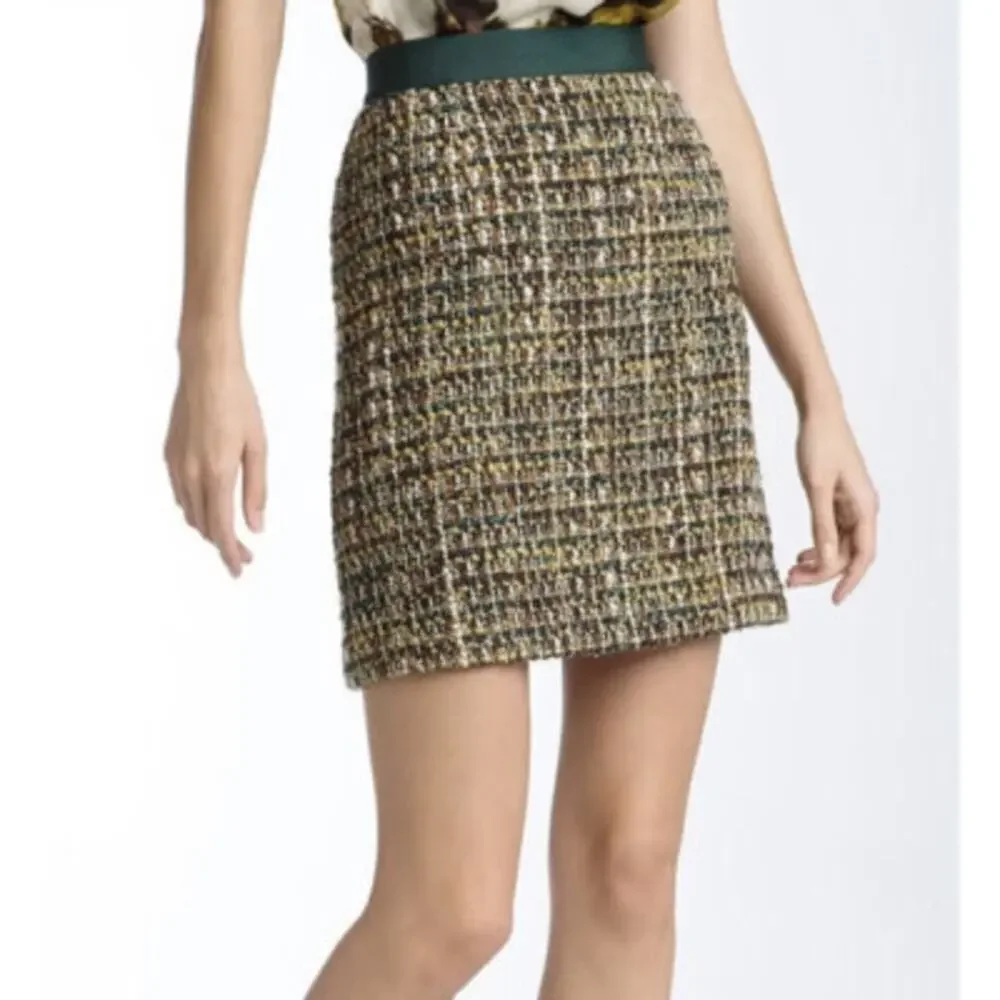 Kate Spade Tweed Mini Skirt Size 2 | Multicolor Wool Blend A-Line